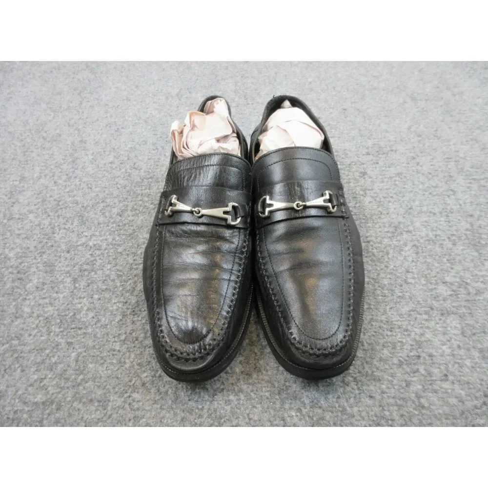 Bruno Magli Loafers Mens Size‎ 11 M Black Leather Horsebit Dress Shoes Italy